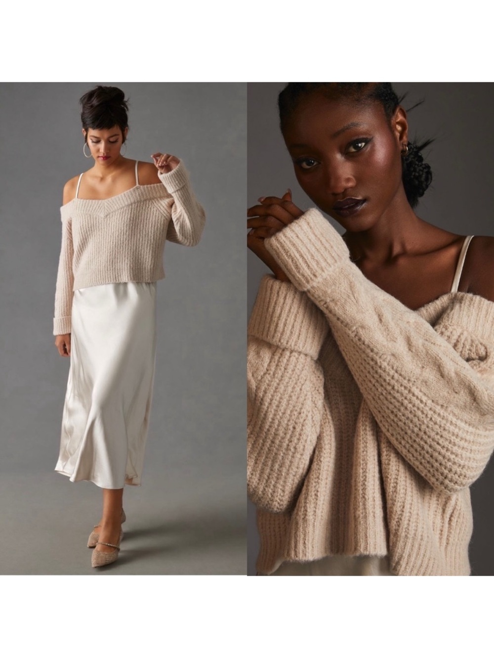 Anthropologie Mare Mare Layered Sweater & Slip Dress XXS